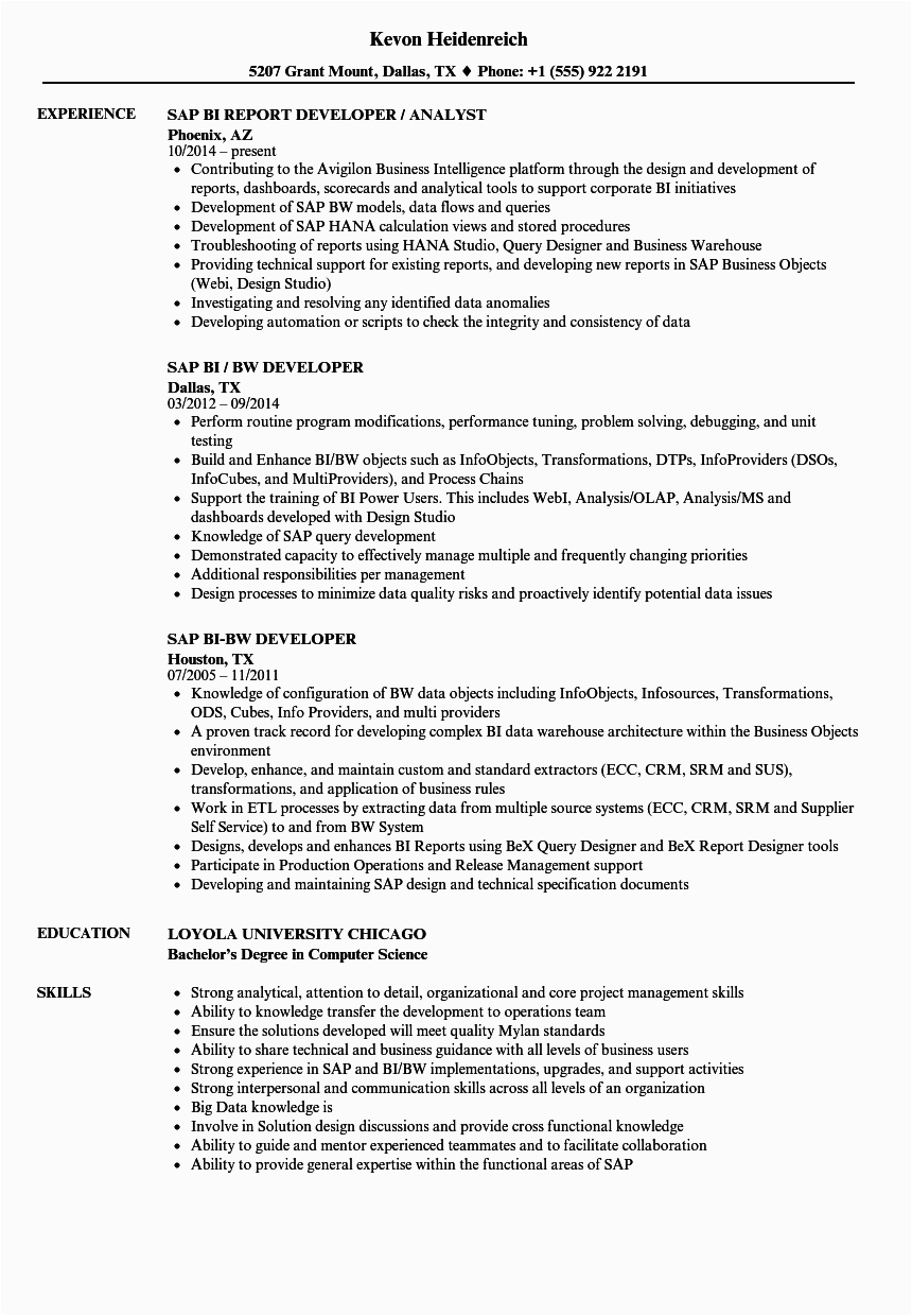 Sap Bi Resume Sample for Fresher Great Sap Pm Fresher Resume format Infographic Cv Template