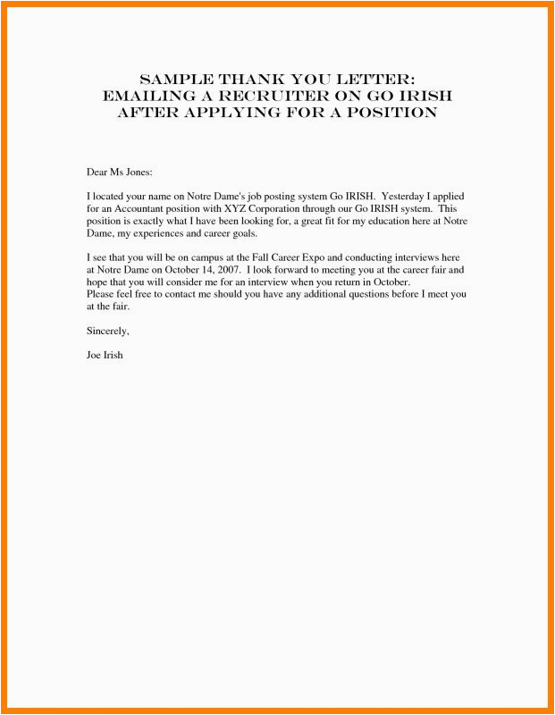 Email to Send Resume to Recruiter Sample Sample Email to Recruiter