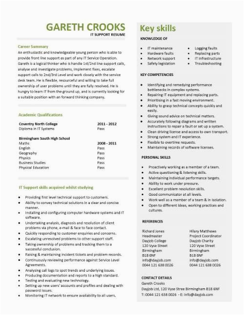 Entry Level It Support Resume Sample Student Entry Level It Support Resume Template
