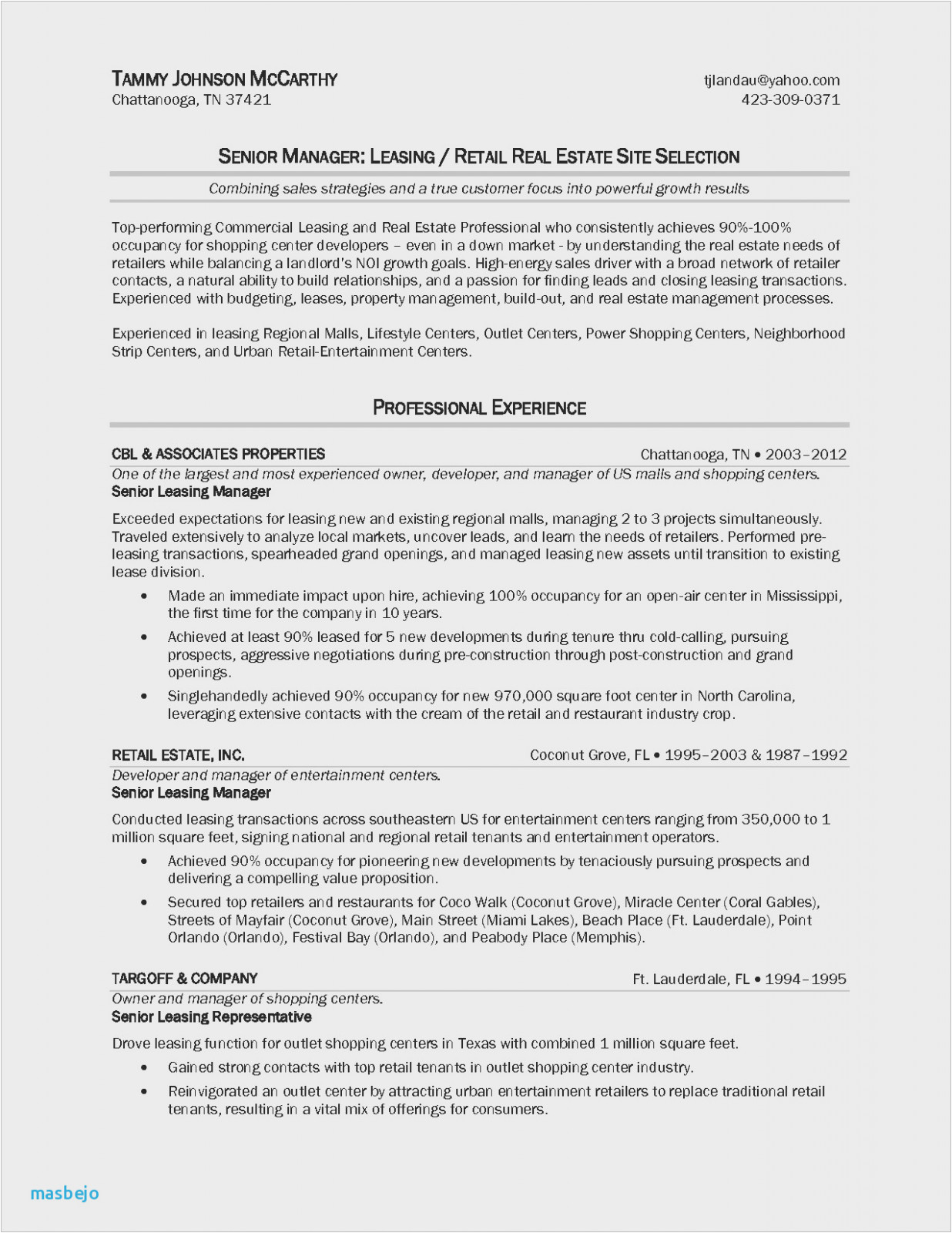Entry Level Leasing Consultant Resume Sample is Leasing Consultant