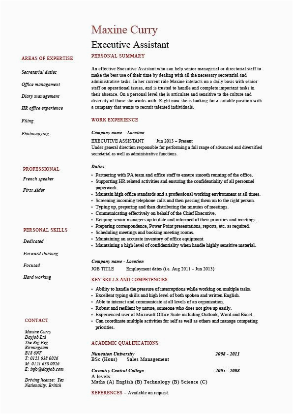 Executive assistant Job Description Resume Sample Executive assistant Resume Example Sample Job