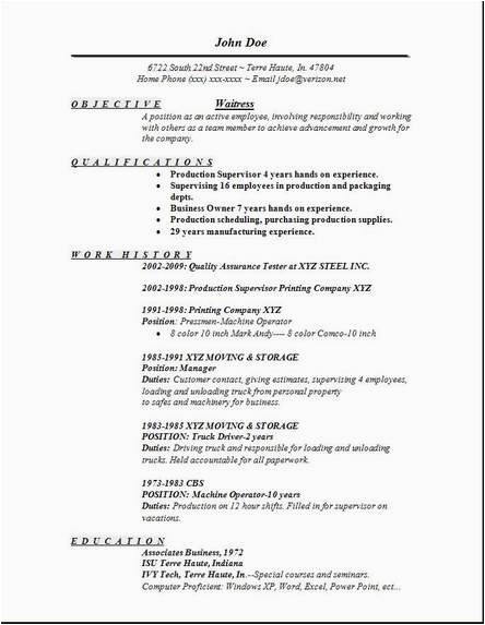 Free Sample Resume for Waitress Position Waitress Resume Examples Samples Free Edit with Word