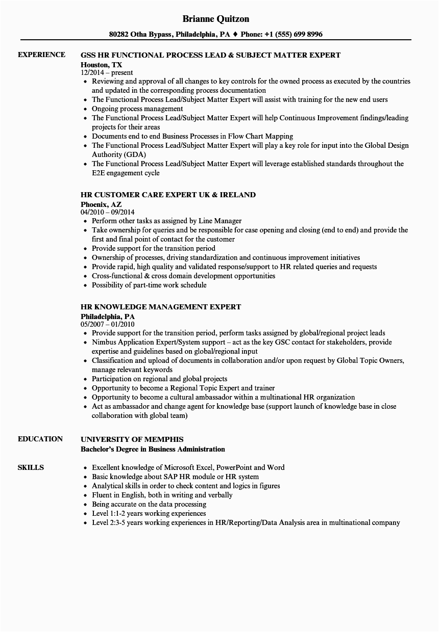 Hr Resume Sample for 2 Years Experience Hr Resume Sample for 2 Years Experience Mryn ism