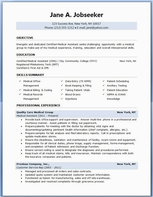 Medical Coding Resume Sample No Experience Medical assistant Resume with No Experience