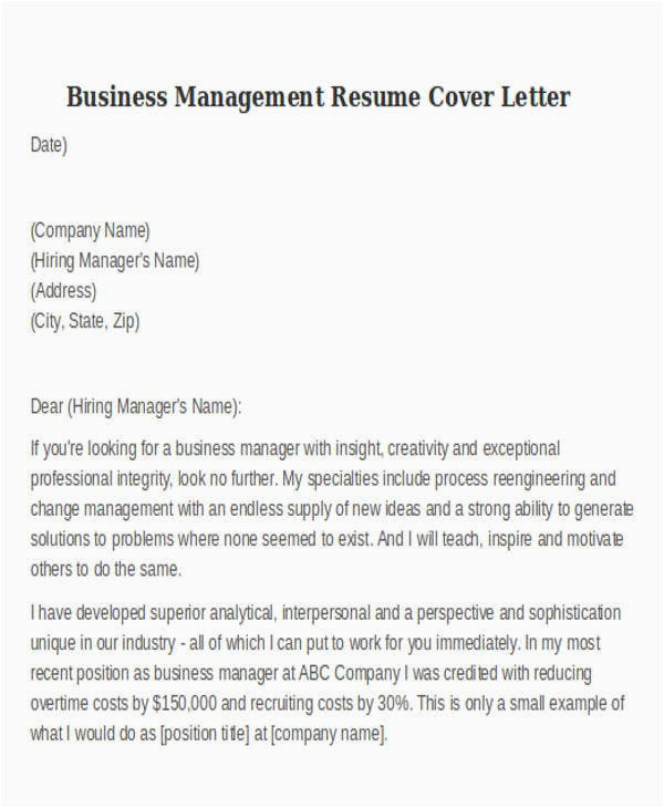 Sample Business Cover Letter for Resume 20 Modern Business Resume Templates Pdf Doc