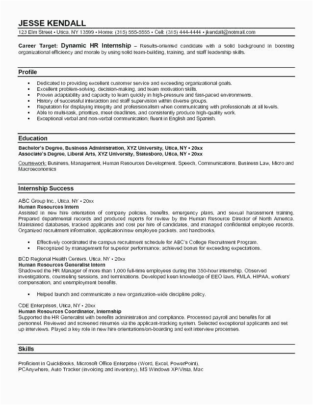 Sample Career Objective for Resume for Internship 8 9 Objectives for Internship Resumes Aikenexplorer