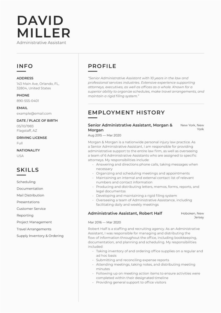 Sample Combination Resume for Administrative assistant 19 Free Administrative assistant Resumes & Writing Guide