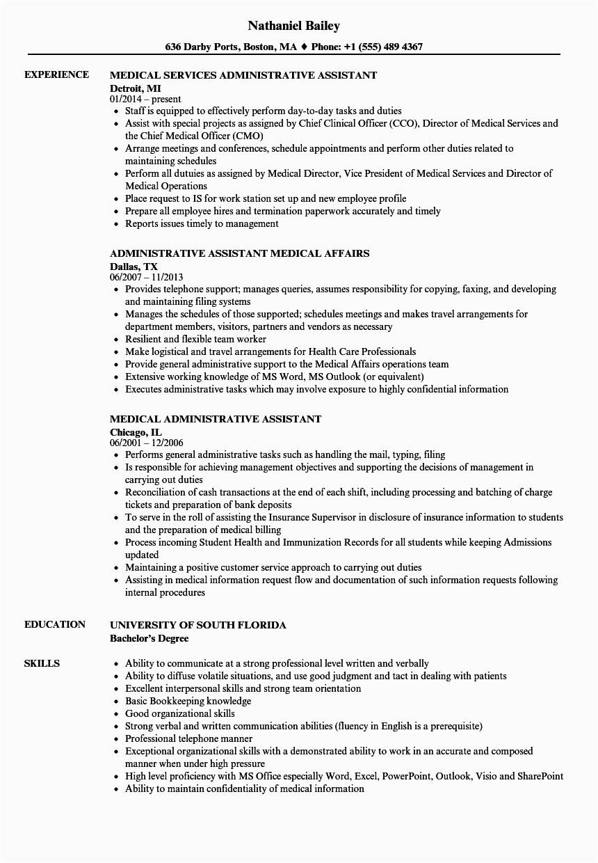 Sample Combination Resume for Administrative assistant Resume Template Executive assistant Free Resume Templates