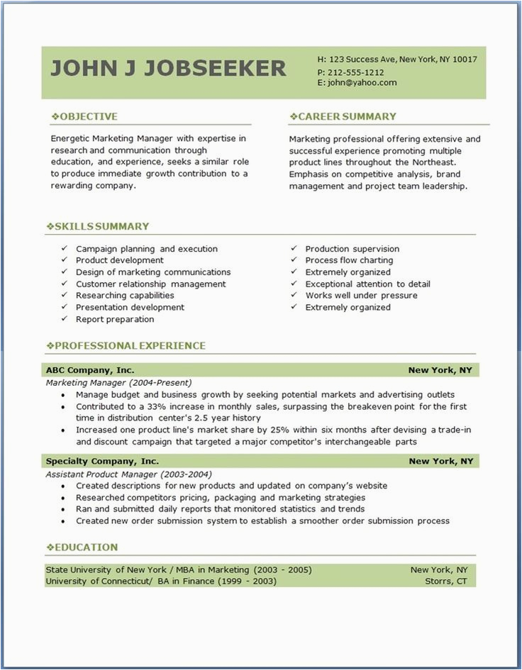 Sample Of A Professional Resume for Free 7 Samples Of Professional Resumes