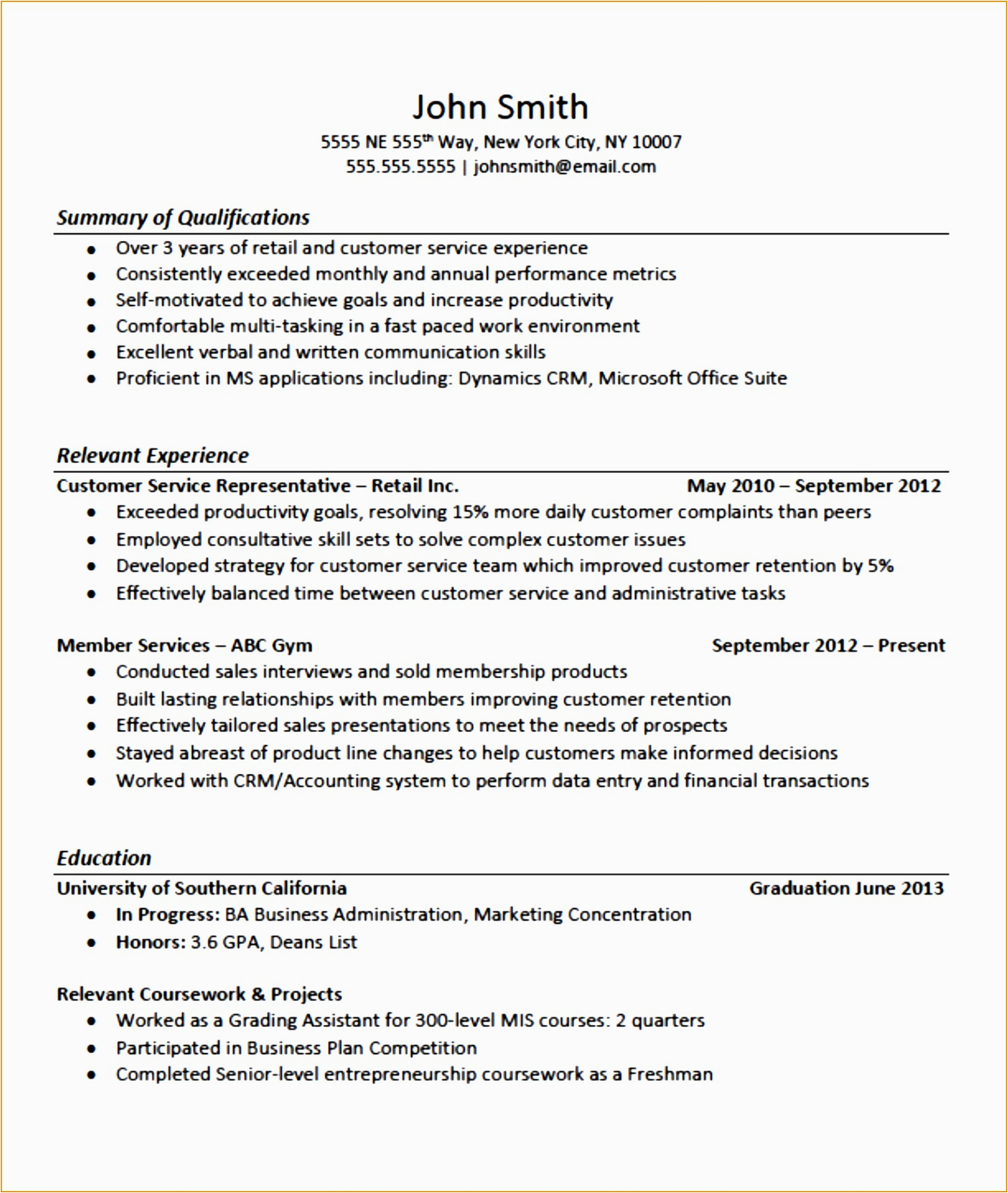 Sample Of A Resume with Work Experience 7 Resume Builder No Work Experience