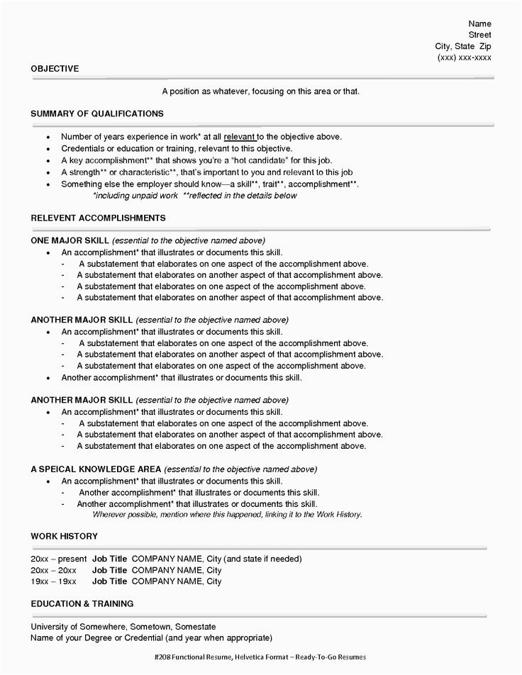 Sample Of Functional Resume with No Experience Resume format without Dates Resume Templates