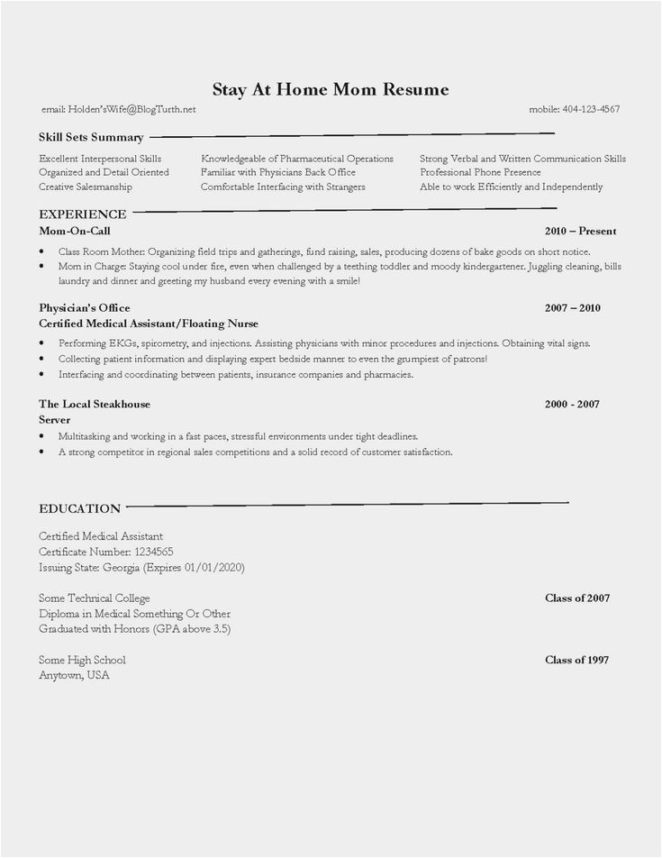 Sample Resume Cover Letter for Stay at Home Mom 23 Cover Letter for Stay at Home Mom In 2020