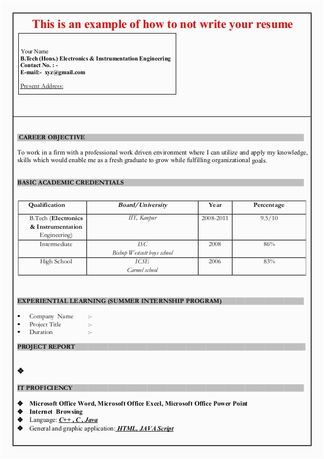 Sample Resume for Engineering Students India Civil Engineer Resume Samples India
