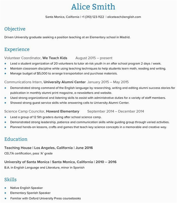 Sample Resume for English Teacher with No Experience 23 Teaching Job Description Resume In 2020 with Images