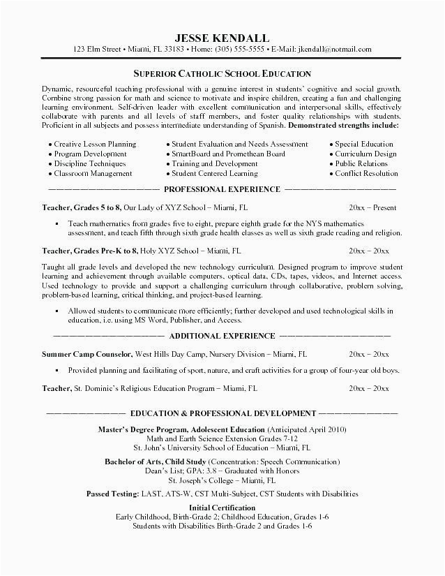 Sample Resume for English Teacher with No Experience Esl Teacher Resume Sample No Experience Mryn ism