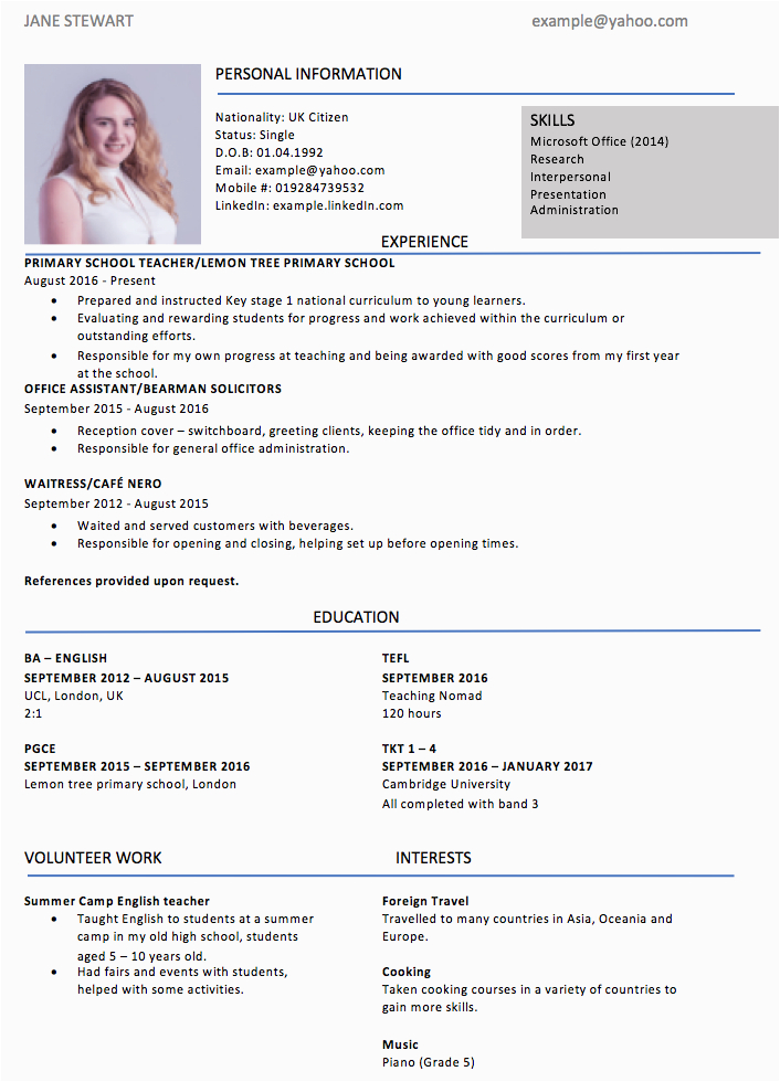 Sample Resume for English Teacher with No Experience Esl Teacher Resume Sample No Experience Resume Template