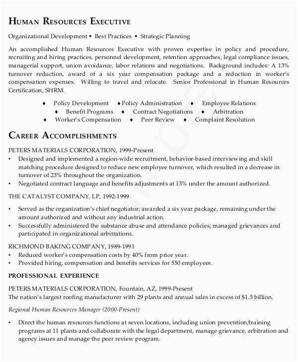 Sample Resume for Experienced Hr Executive 25 Free Executive Resume Templates Pdf Doc