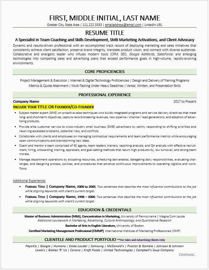 Sample Resume for former Entrepreneurs Business Owners former Business Owner Resume Example and Tips Updated