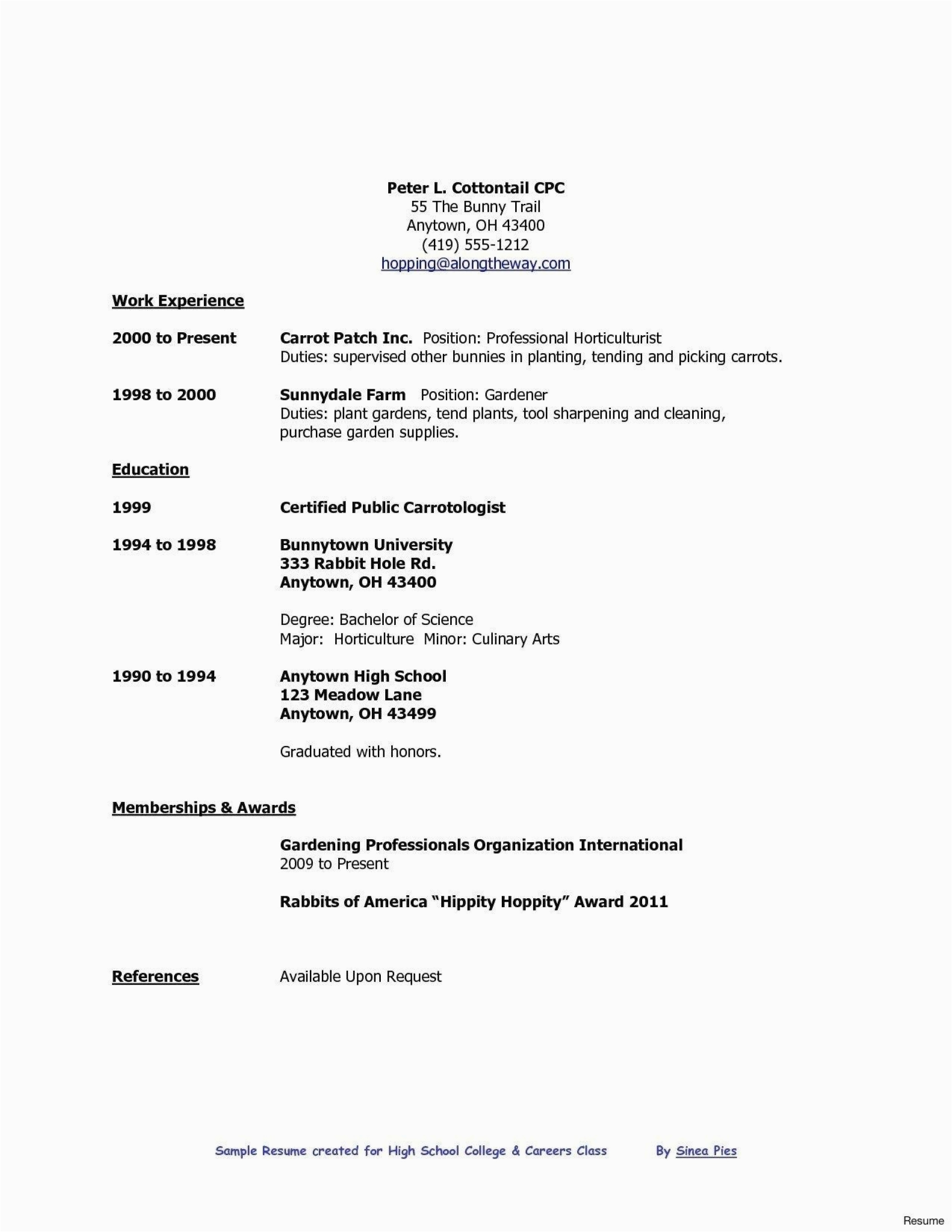 Sample Resume for Highschool Graduate with No Experience Grade 10 Teenager High School Student Resume with No Work