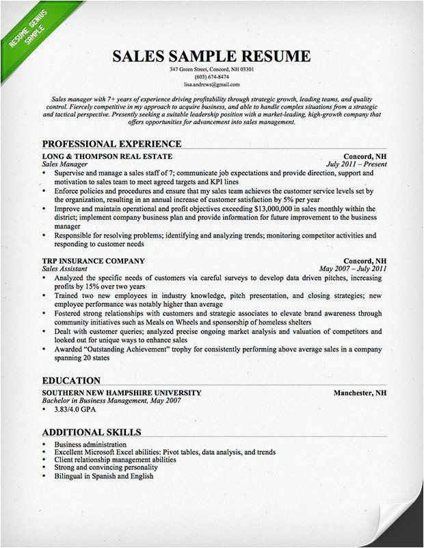 Sample Resume for Life Insurance Sales Manager 23 Insurance Agent Resume Examples In 2020