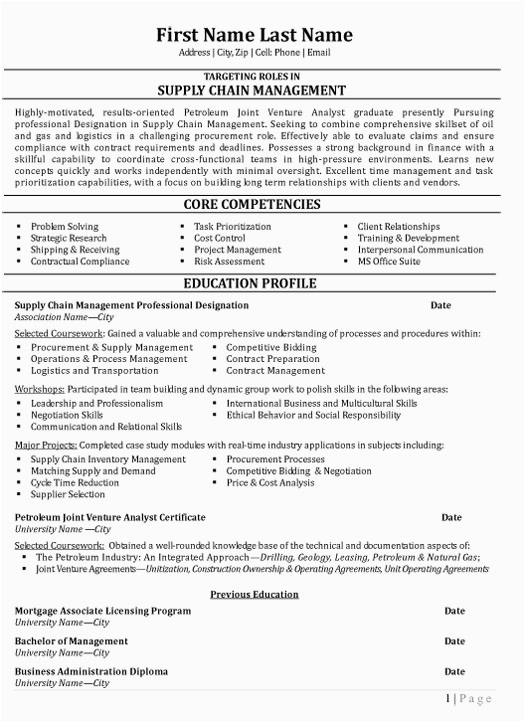 Sample Resume for Logistics and Supply Chain Management Pdf top Supply Chain Resume Templates & Samples