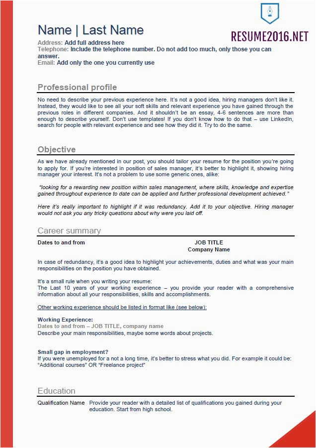 Sample Resume for Long Term Unemployed Resume Unemployed Time Copywriterbranding X Fc2