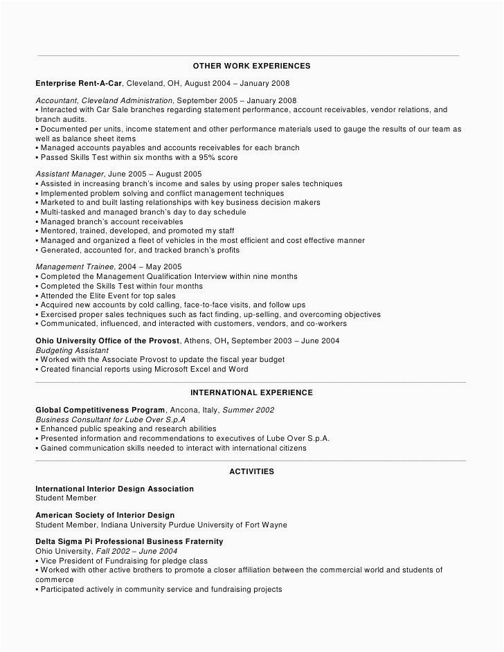 Sample Resume for Management Trainee Position 20 Enterprise Management Trainee Resume In 2020