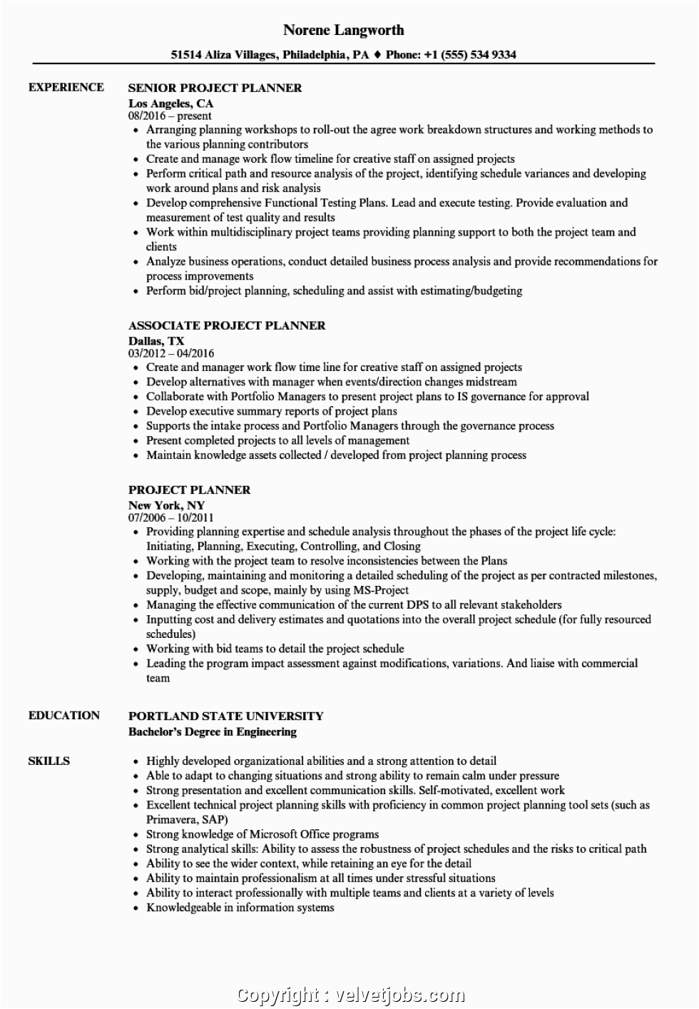Sample Resume for Project Planner Scheduler Modern Project Planner Cv Project Planner Resume Samples