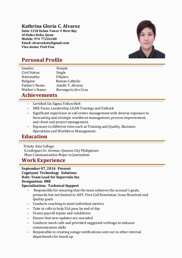 Sample Resume for Registered Nurse In Philippines Registered Nurse Resume Sample for Nurses Philippines