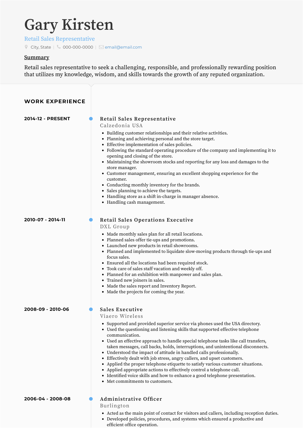 Sample Resume for Retail Sales Position Retail Sales Resume Samples and Templates