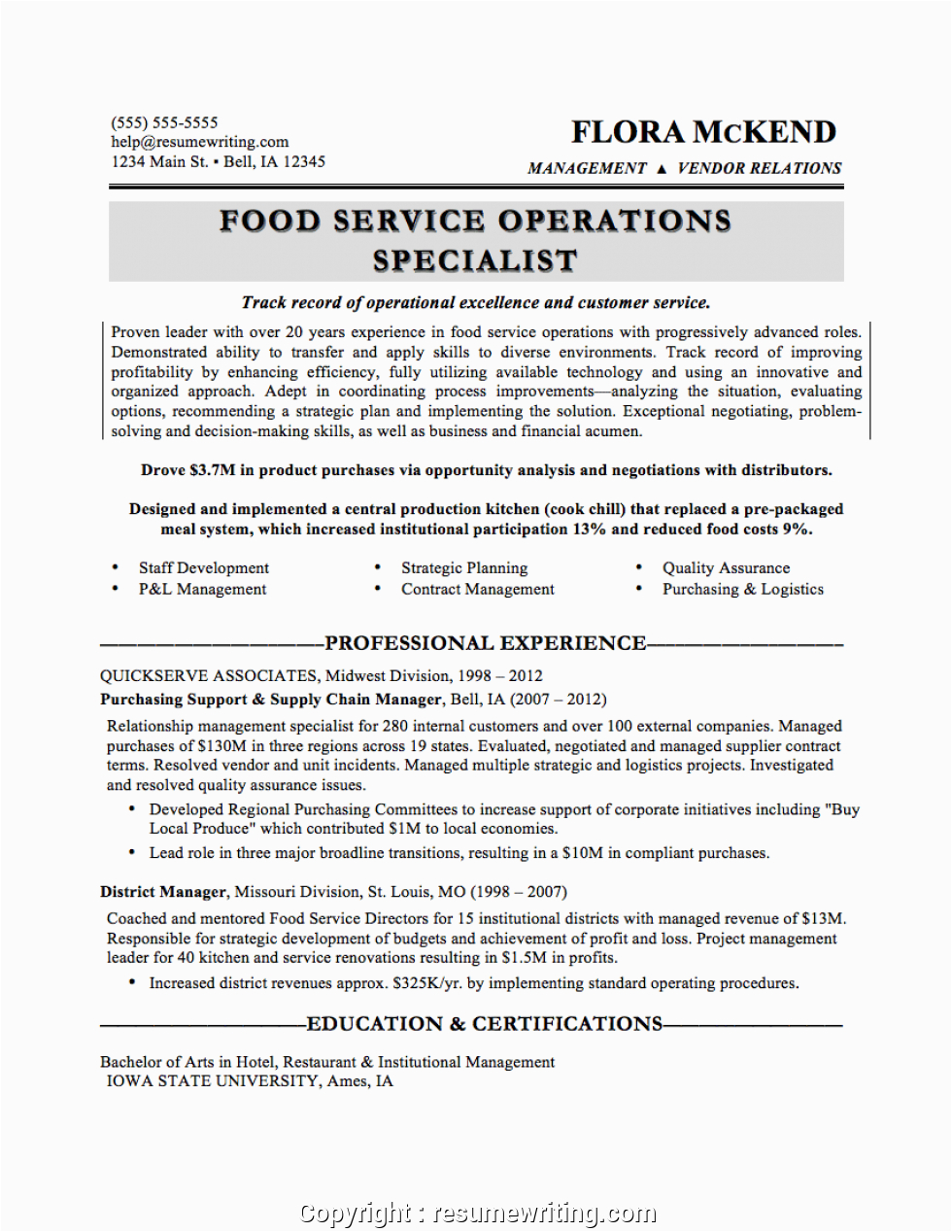 Sample Resume Objectives for Food Service Print Food Service Customer Service Resume Sample Resumes