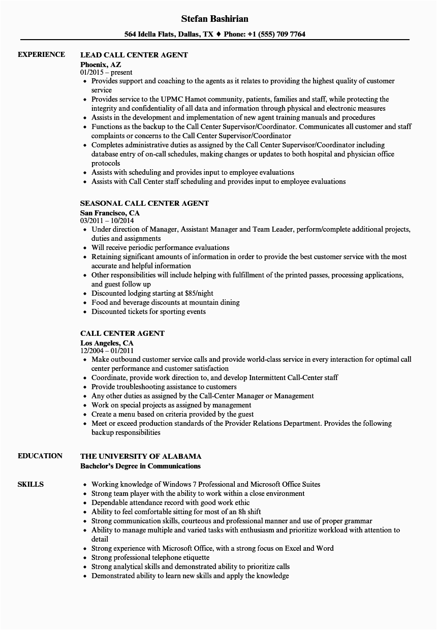 Sample Skills In Resume for Call Center Agent Resume for Call Center Agent Sample Skills In Resume for Call Center Agent Resume for Call Center Agent