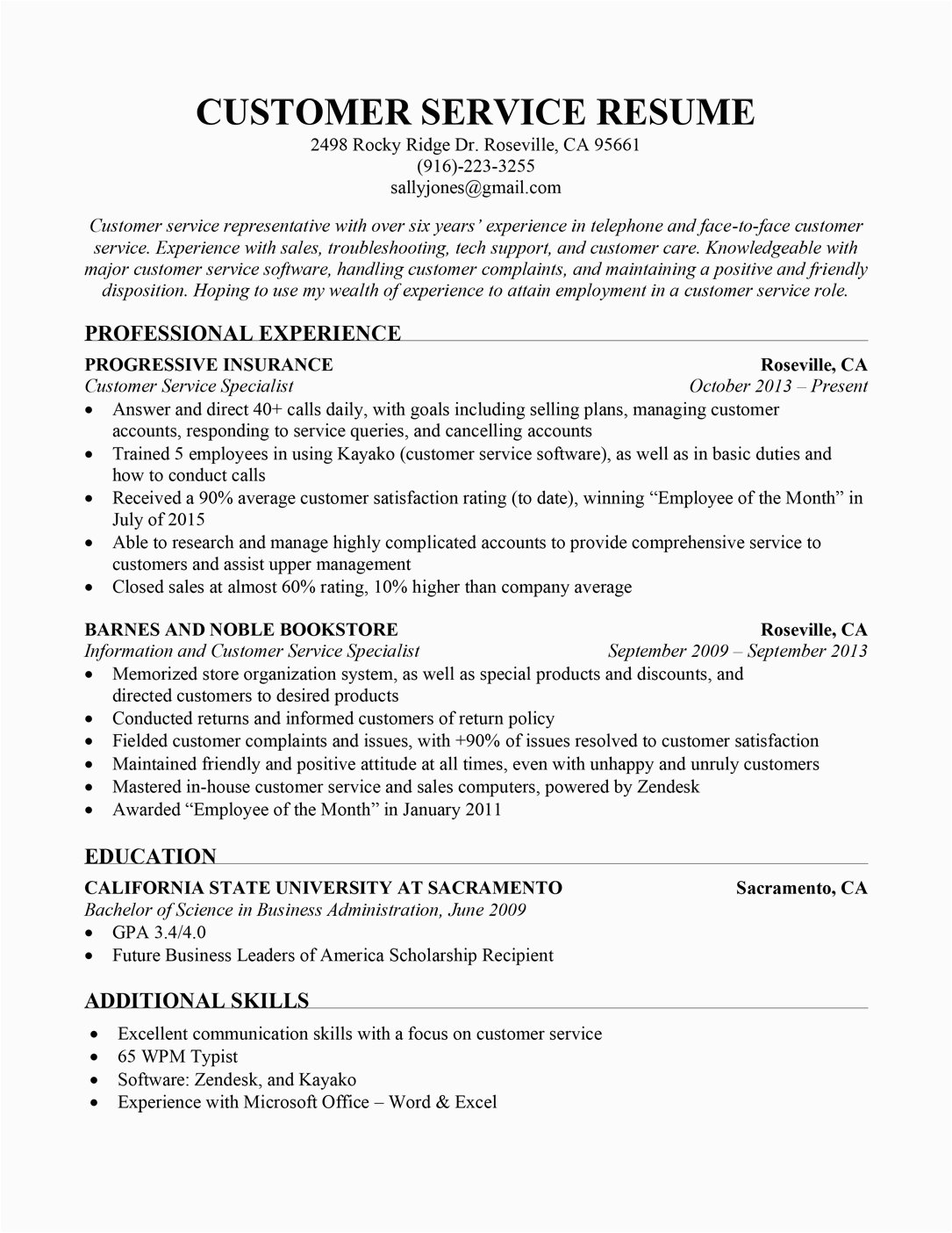 Sample Summary for Resume for Customer Service Customer Service Resume Sample Resume Panion