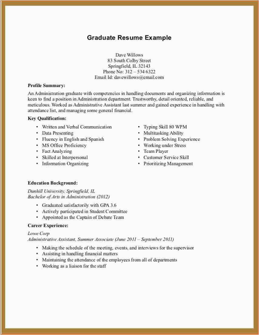 Sample Work Resume with Little Experience Resume Template for College Student with Little Work