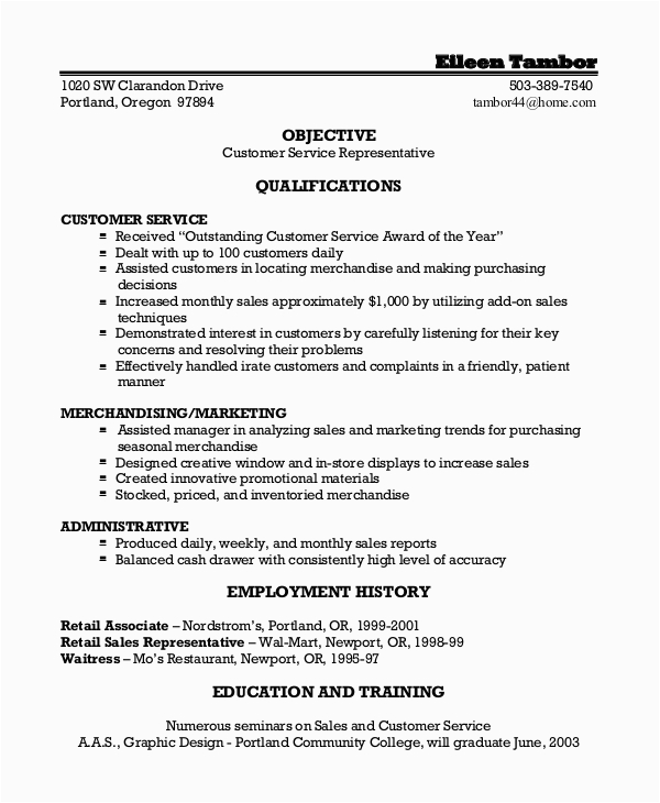 Samples Of Objectives for A Resume In Customer Service Free 8 Sample Customer Service Objective Templates In Pdf