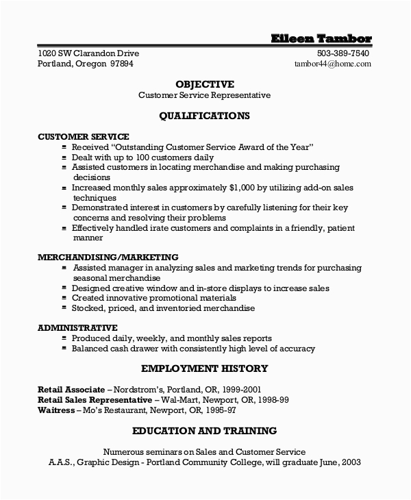 Samples Of Objectives for Customer Service Resumes Free 8 Sample Customer Service Objective Templates In Pdf