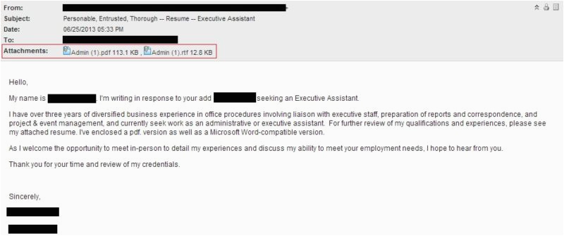 Sending Your Resume Via Email Sample How to Properly and Professionally Send Your Resume Via