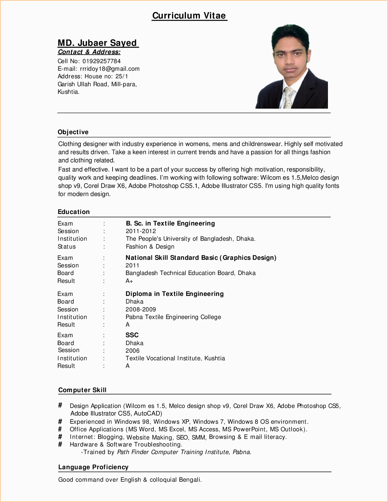 Simple Sample Of Resume for Job Application 10 Sample Cv for Job Application Pdf Basic Job Appication