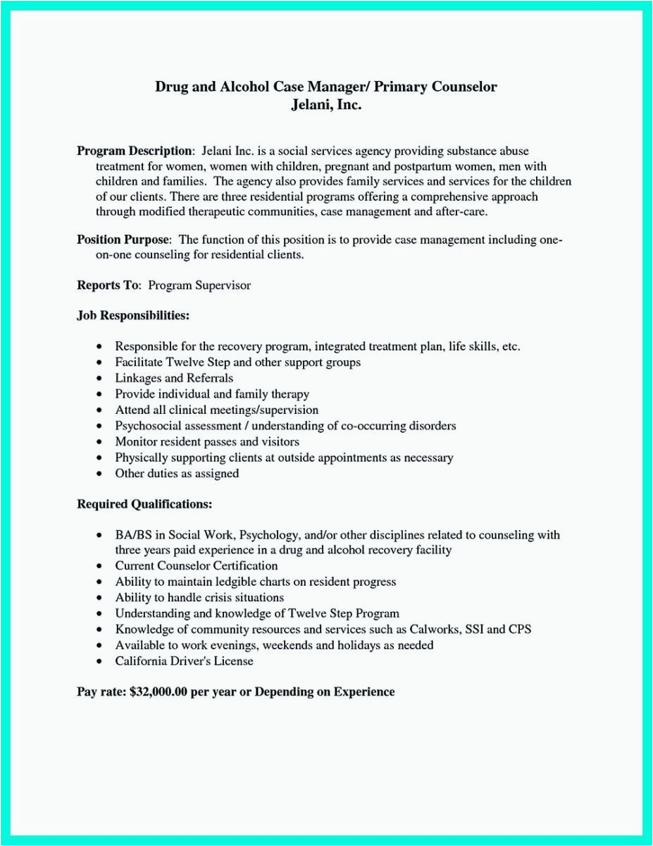 Substance Abuse Case Manager Resume Sample Awesome Awesome Ways to Impress Recruiters Through Case