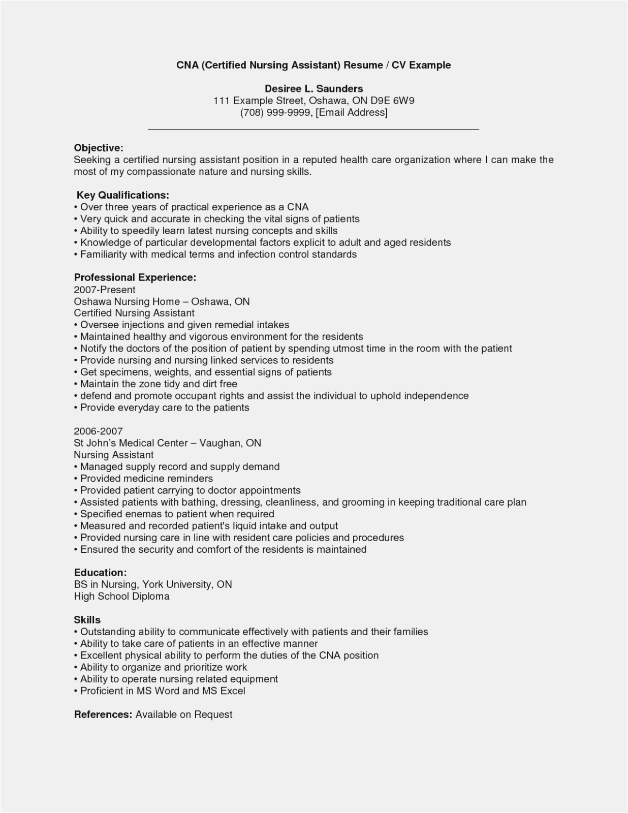 Certified Nursing assistant Resume Sample with Experience top 15 Trends In Resume