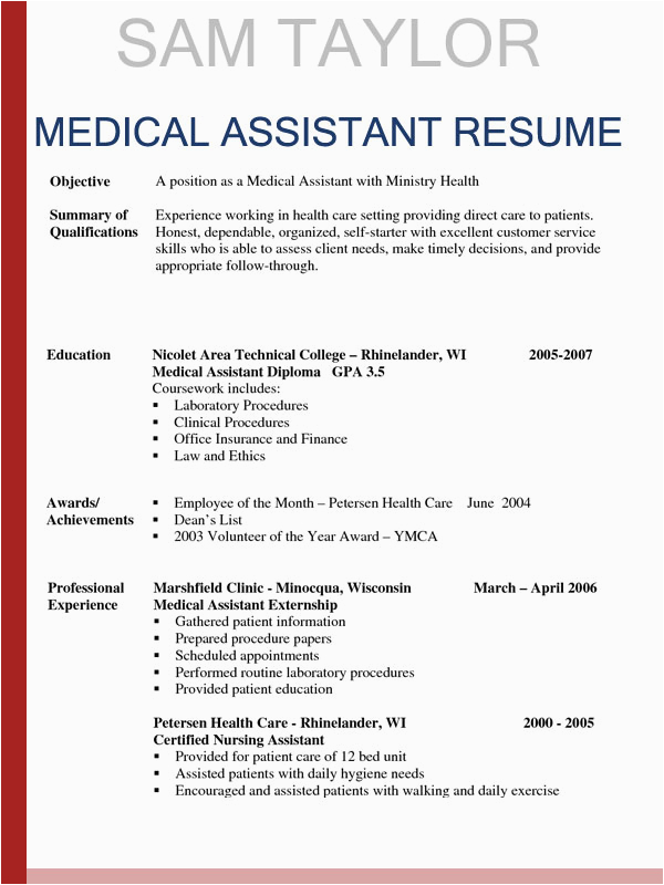 Free Samples Of Medical assistant Resumes How to Write A Medical assistant Resume In 2016