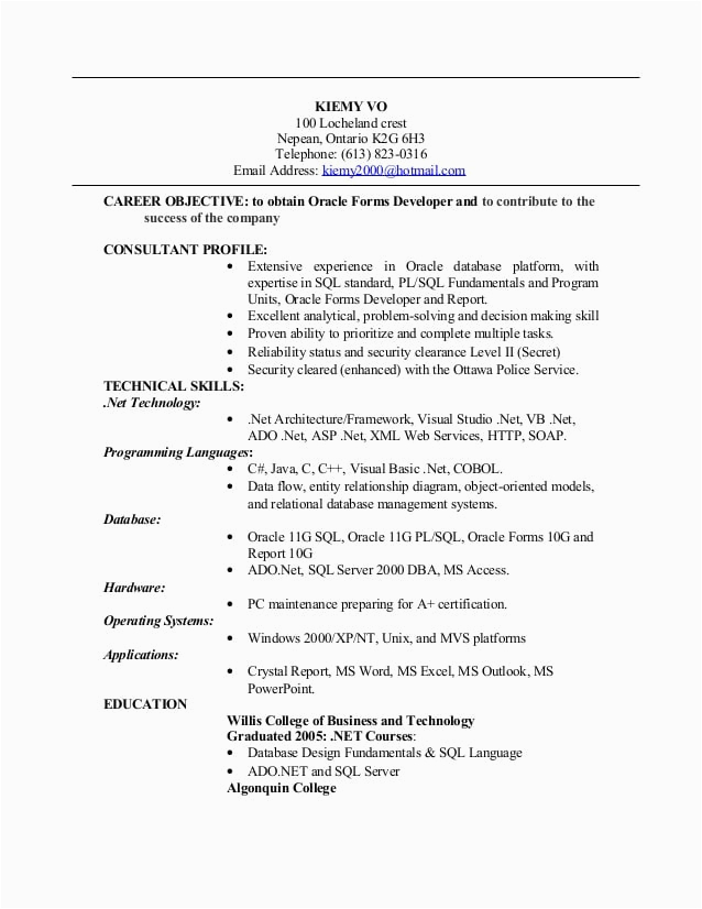 Oracle forms and Reports Sample Resume Resume oracle forms Developer
