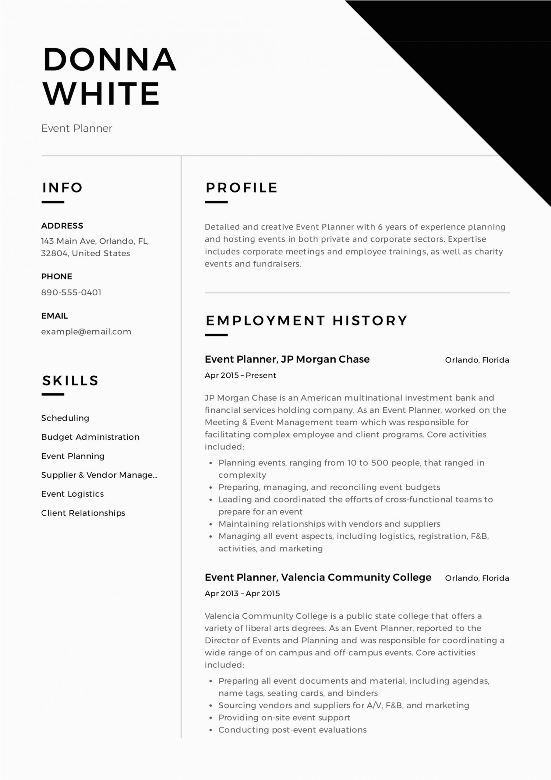 Resume Sample for event Management Company Guide event Planner Resume 12 Samples Pdf & Word