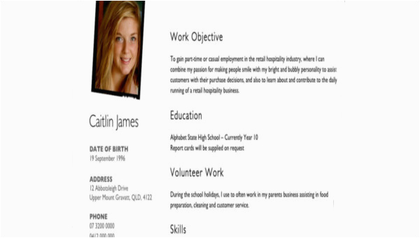 Resume Sample for First Time Applicant First Time Applicant First Job College Student Resume