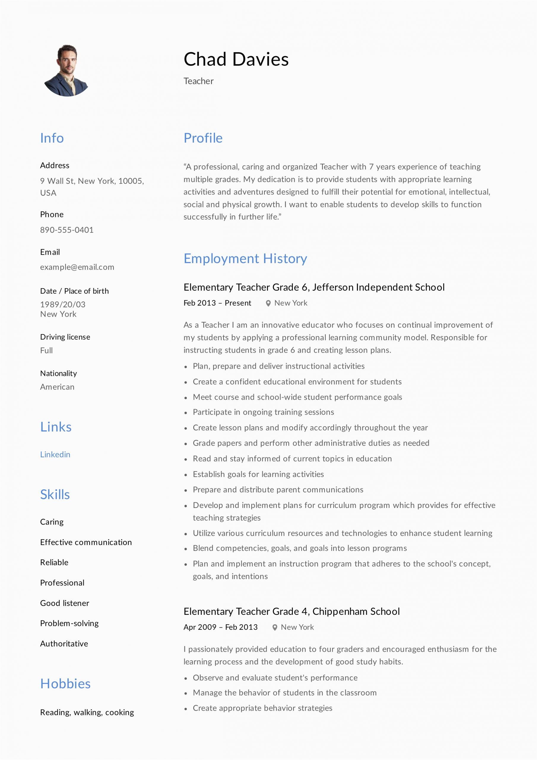 Sample Resume for A New Elementary School Teacher Teacher Resume & Writing Guide 12 Samples Pdf