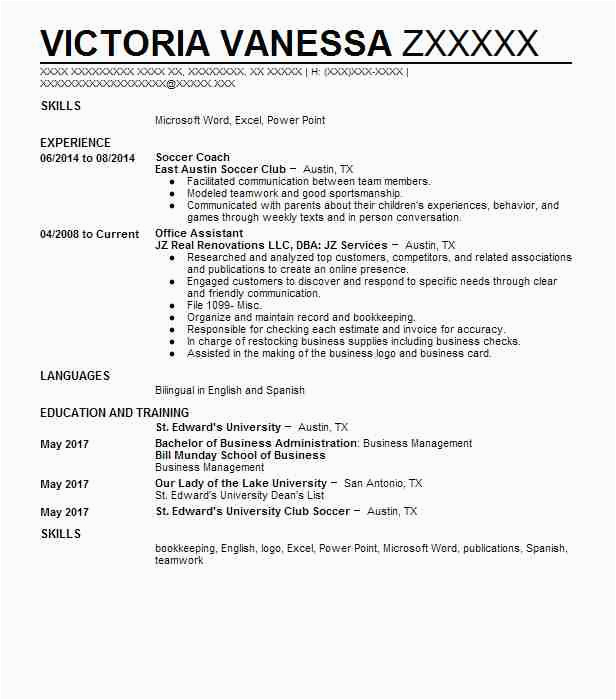 Sample Resume for A soccer Coach soccer Coach Resume