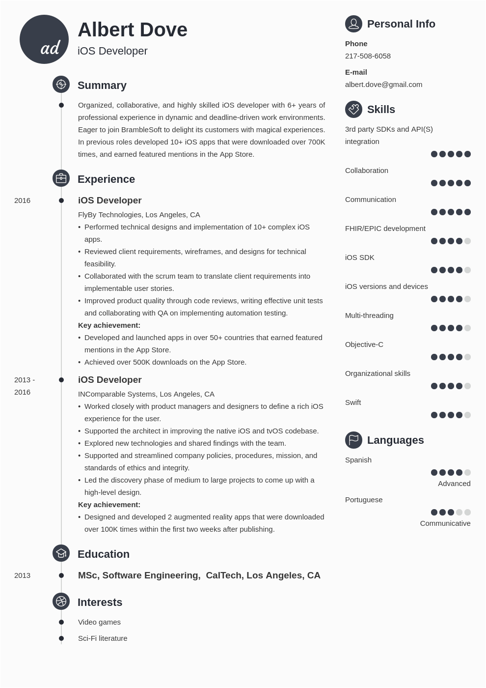 Sample Resume for Experienced Ios Developer Ios Developer Resume Sample & Writing Guide [20 Tips]