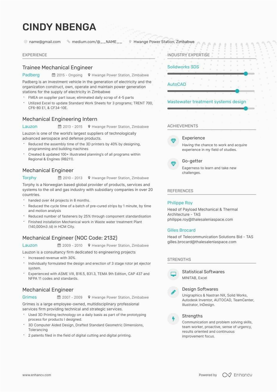 Sample Resume for Experienced Mechanical Engineer Free Download Download Mechanical Design Engineer Resume Example for