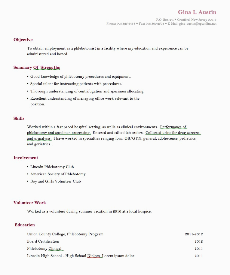 Sample Resume for Internship No Experience Resume Template for College Students with No Experience
