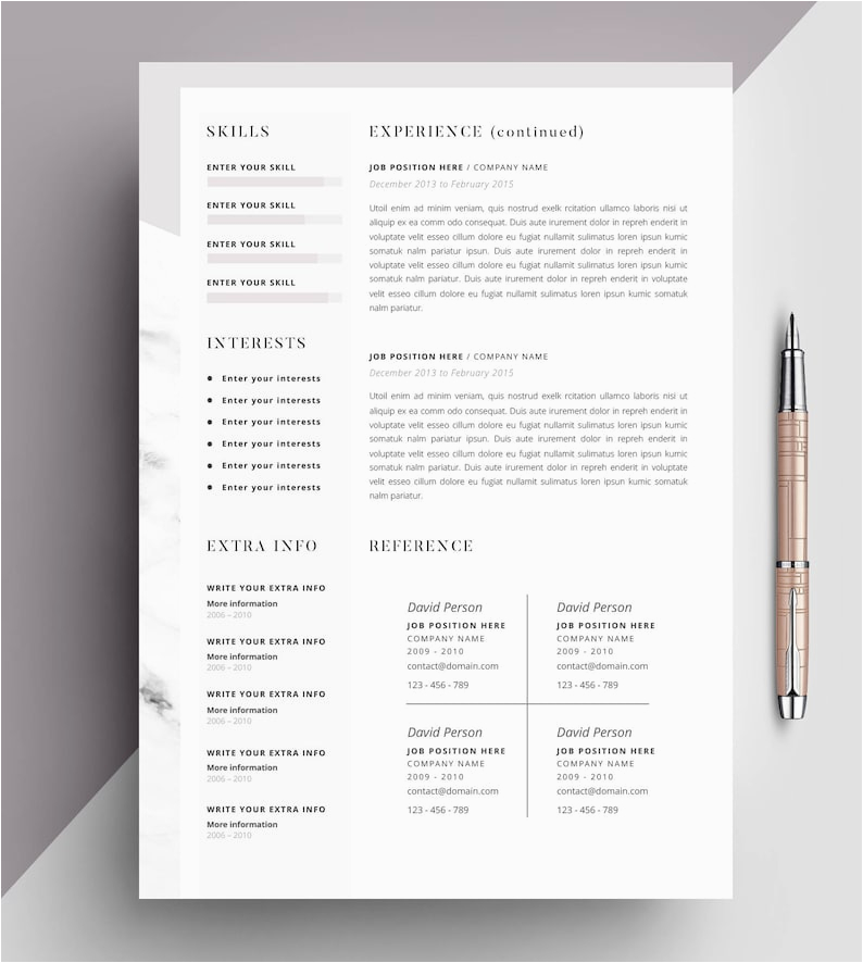 Sample Resume for Ms In Us Professional Resume Template Cv Template Editable In Ms